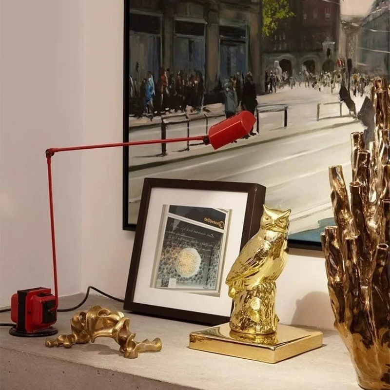 Modern Italian Design Floor light Luxury Adjustable Swing Arm Reading Table Lamp for Living Room Study Retro iron Floor Lamp