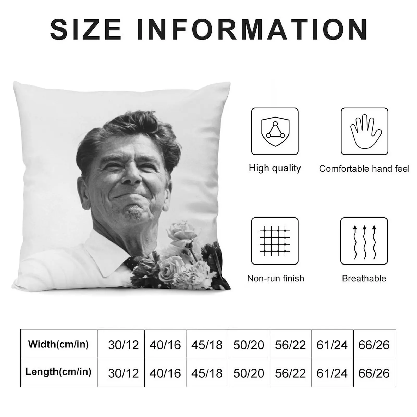 Ronald Reagan Throw Pillow Sofa Cover pillow cover luxury Cushion Cover Luxury pillow