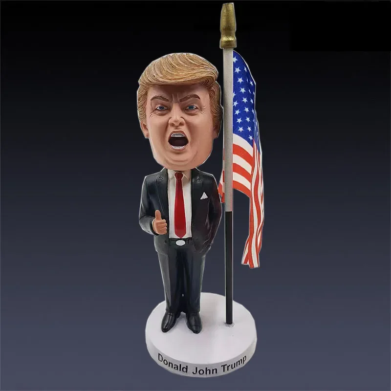 Creative Desktop Resin Home Decoration Cross-border New Product Hand-shaped Bobblehead Doll U.S. President Trump Doll