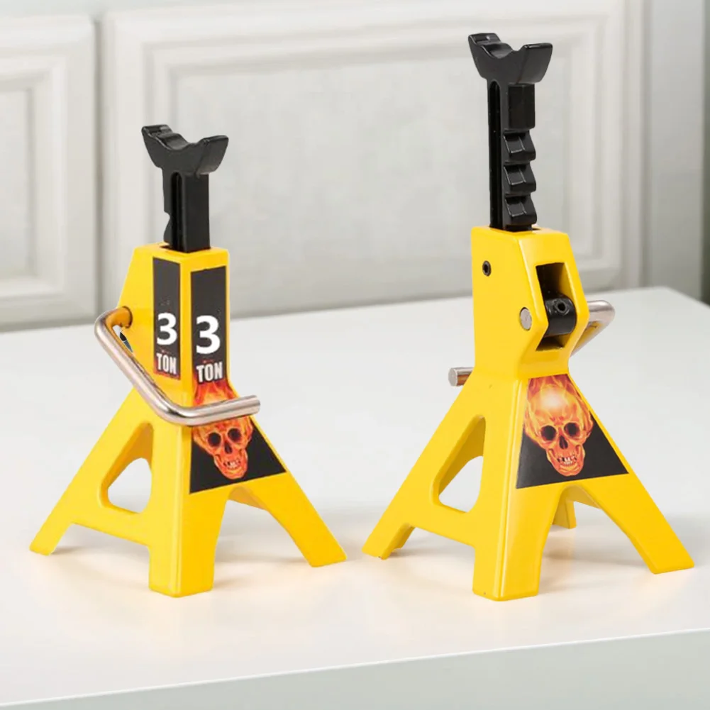 2 PCS Jack Repair Tool Height Adjustable Frame Placed Holder 3 Ton Floor Simulation Jack Stands for 1/10 RC Crawler Car