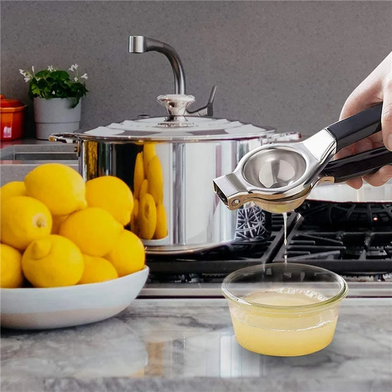 ABSS-3X Lemon Squeezer - New Stainless Steel Manual Lemon Juicer, Lemon Lime Squeezer Press With High Strength