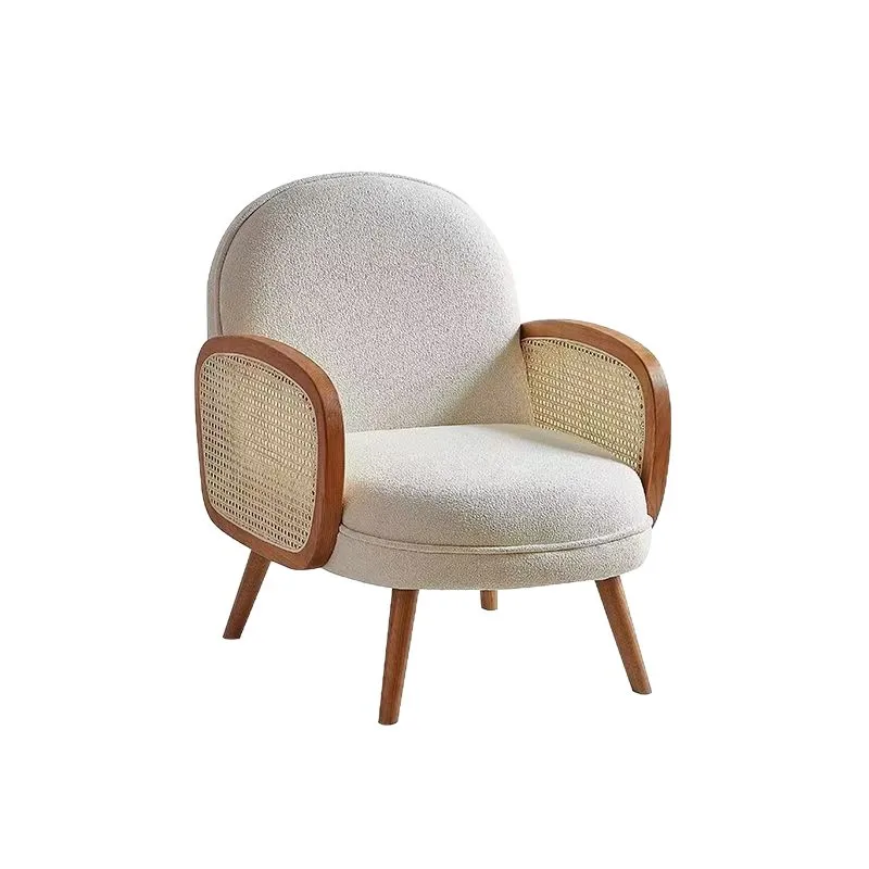 

Rattan solid wood sofa chair B & B living room single leisure chair