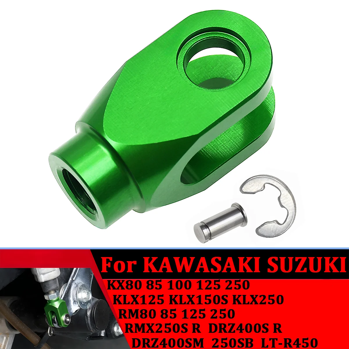 

Motorcycle CNC Rear Brake Clevis For KAWASAKI KX 80 85 100 125 250 KLX 125 150S 250 D-TRACKER 125 SUZUKI RM250 RM150 1998-2016