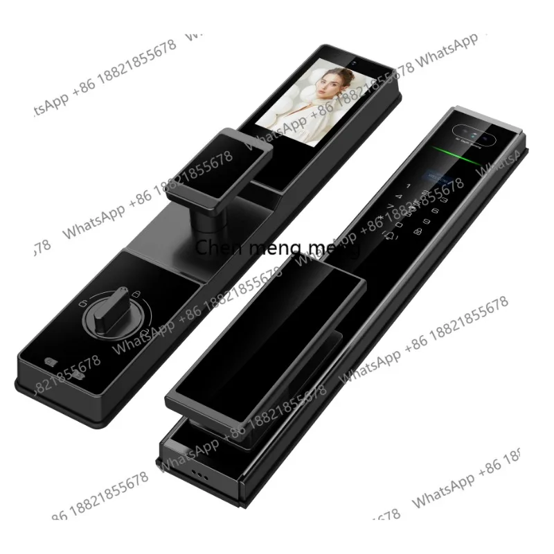 Eletronic Wifi Door Lock Face Recognition Tuya Biometric Fingerprint Smart Door Lock with Camera Peephole by Officia