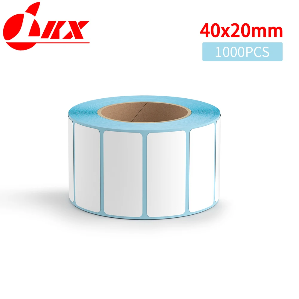 LKX 40x20mm 1000pcs Direct Print Thermal Paper Sticker for Bar code Label papel adhesivo Tag in Roll For niimbot printer