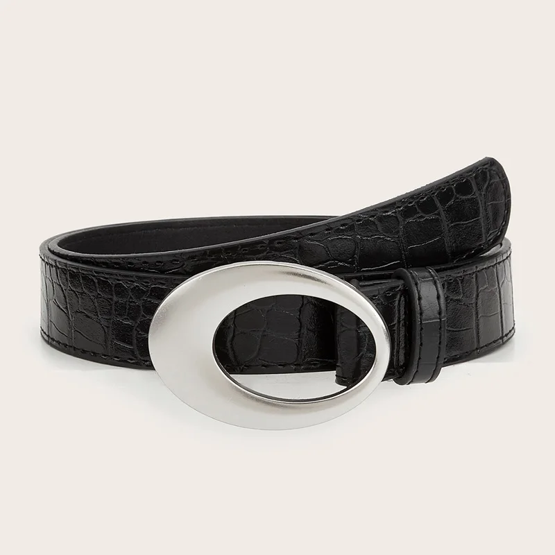 Vintage Belt Moon Star Punk Decoration Couple Y2k Buckle Metal Men and Women Pu Leather Belt Jeans Pants Belt image 5