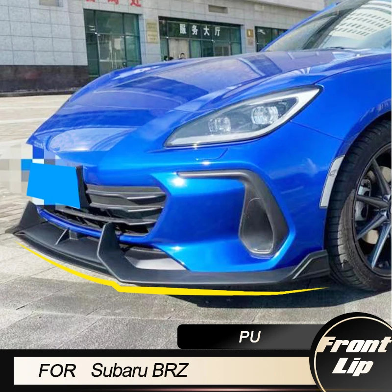 

Car Front Bumper Lip Spoiler for Subaru BRZ 2022 Auto Racing Front Bumper Lip Chin Protector Apron Guard Accessories PU