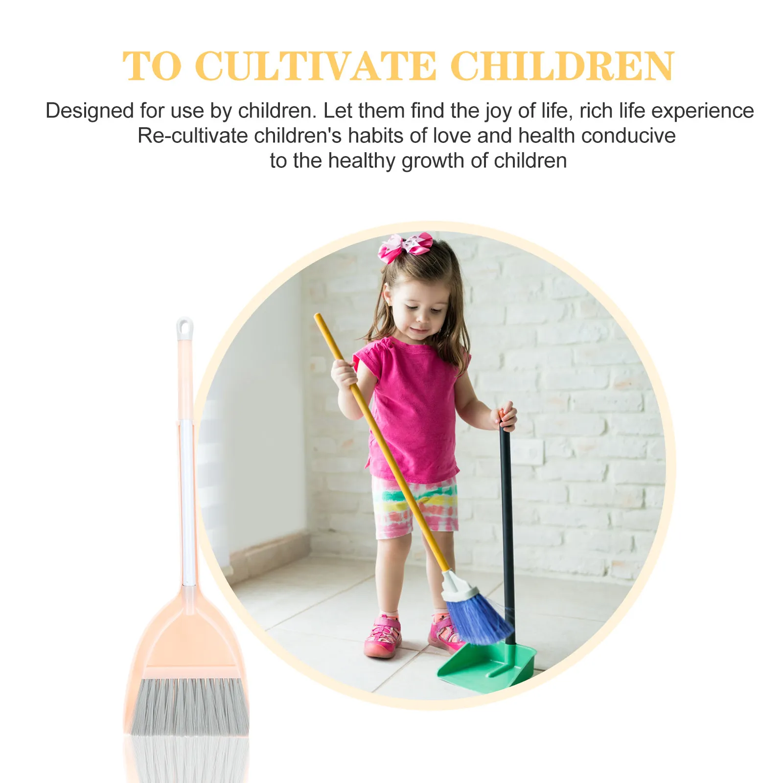 

Набор из 1 предмета: пластиковая метла и совок для малышей, легкий, простой в использовании, не деформируется, для уборки столешниц, идеально подходит для обучения