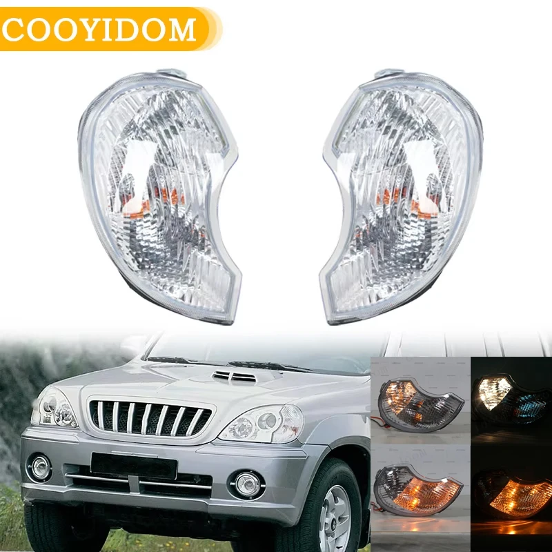 Przednie światło narożne reflektora dla Hyundai Terracan 2001-2006 wskaźnik szerokie światło kierunkowskaz z żarówką 92301-H10 92302-H10