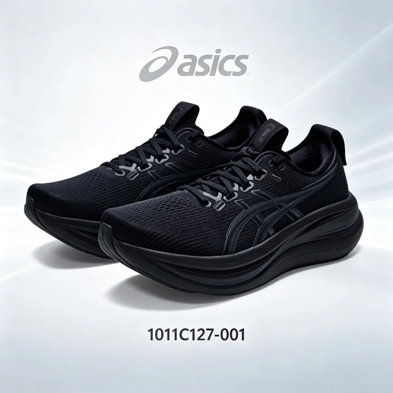 Asics Men's New Model GEL-NIMBUS 28 Cushioning and Rebound Running Breathable Sports Shoes 1011C127-001