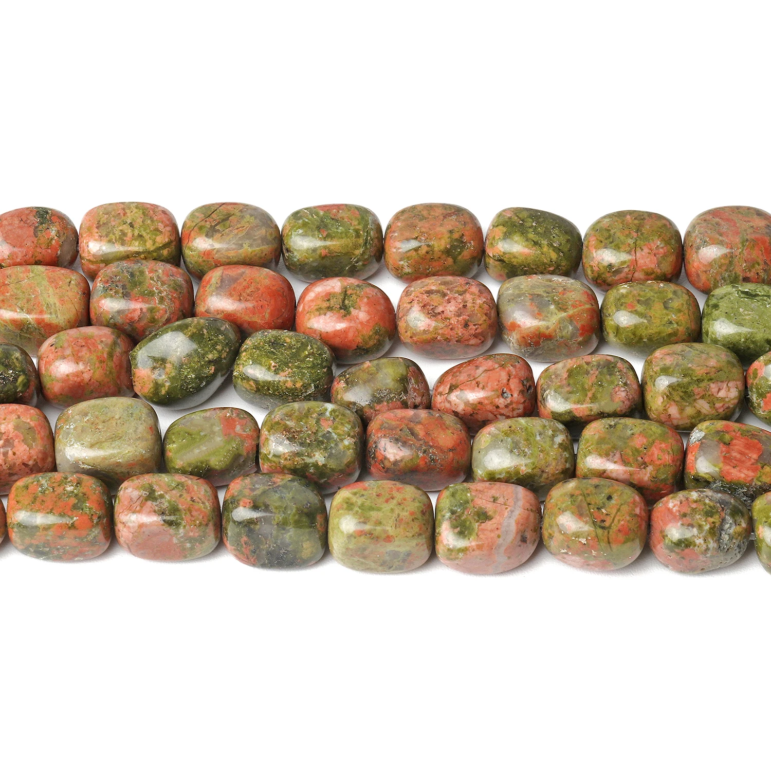 Wholesale Natural Unakite Gems Stone Beads 8x12mm Charms Cube Shape Beads For Jewelry Making Diy Bracelet Findings