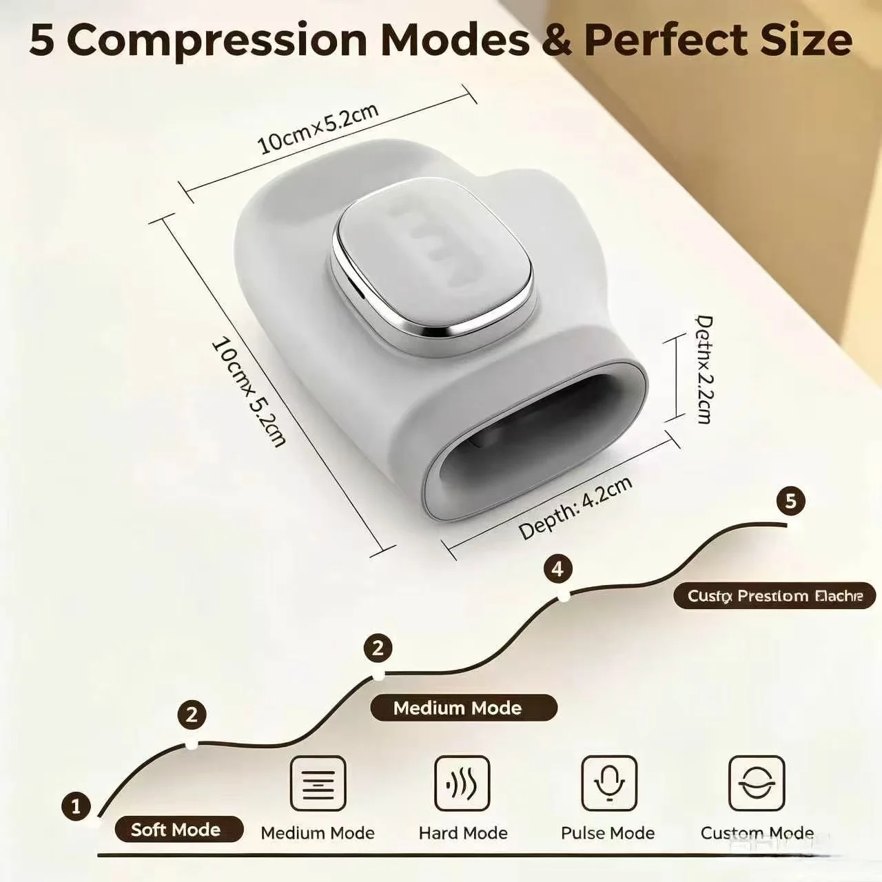 Professional Hand Massager Airbag Compression Finger Wrist Kneading Tool Massage Device for Carpal Tunnel Arthritis Pain Relief