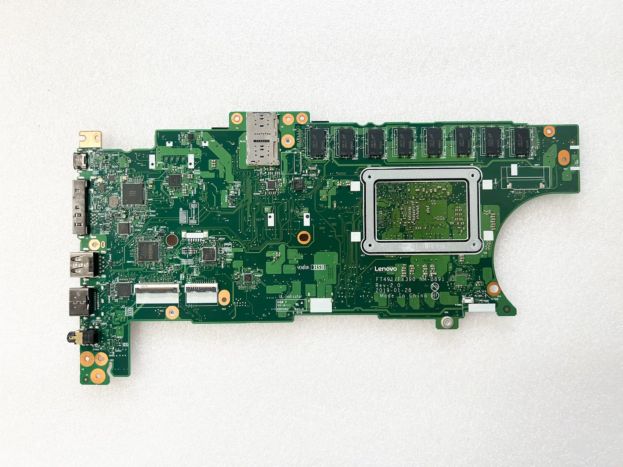 Imagem -04 - Placa-mãe T490s para Thinkpad X390 Ft491 Fx390 Nm-b891 X390 T490s 20nx 20ny 20q0 20q I58365u I79565u 16g 8g