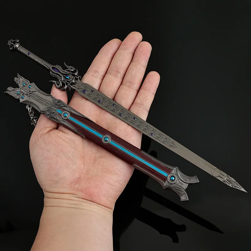 28 CM/11.024in Faun animazione che circonda arma artigianale Qinmu Shaobao spada interamente in metallo giocattolo spada arma ornamenti regalo del ragazzo