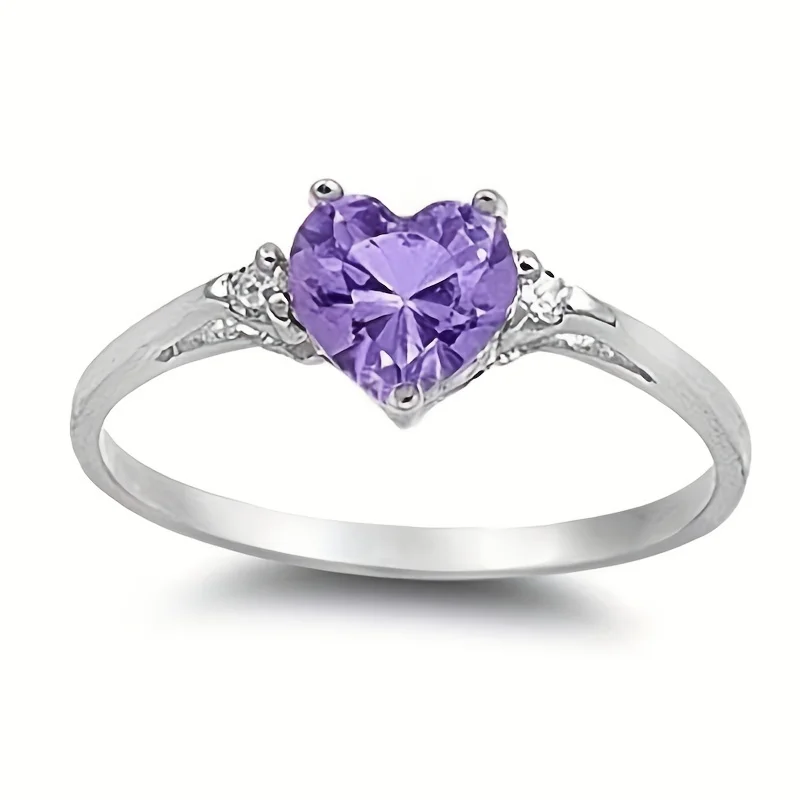 Elegant Heart-Shaped Zirconia Ring for Women - Versatile Engagement, Wedding, Anniversary, Festival Ring with Sparkling Cubic Zirconia, White Golden Plated Band, Perfect for Daily Occasions and Gifts, Anniversary Ring|Elegant Ring Design|Durable Ring