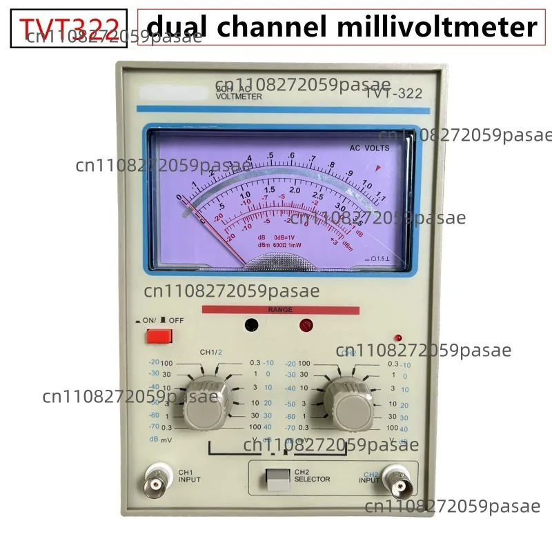 

TVT-322 Dual Needle Millivolt Meter Dual Channel AC Millivolt Meter Dual Channel 300uV-100V