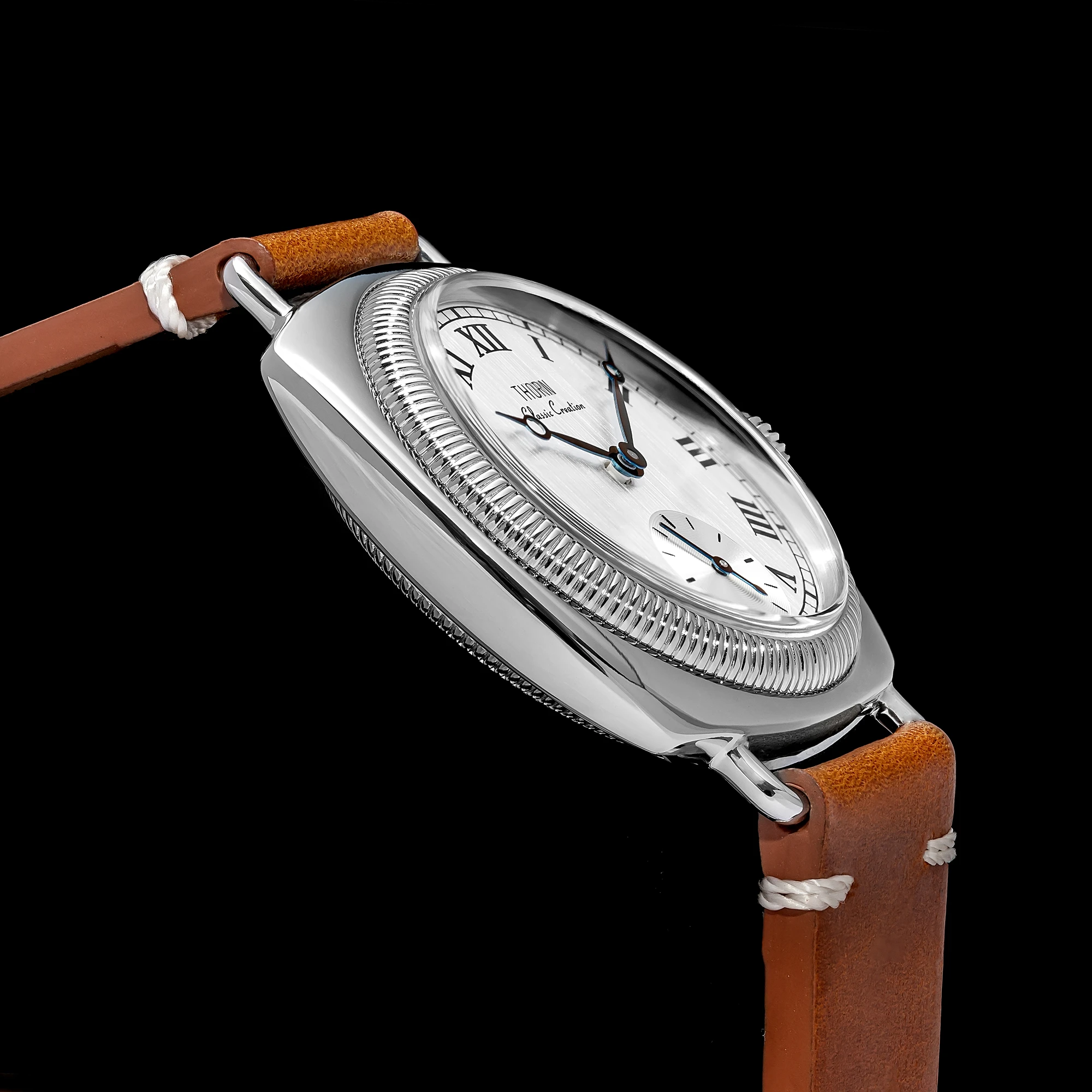 【T002】THORN-Uhr im klassischen Oyster-Stil, antike, kissenförmige Uhr im Retro-Stil, Paaruhr für Herren und Damen – Detail 28