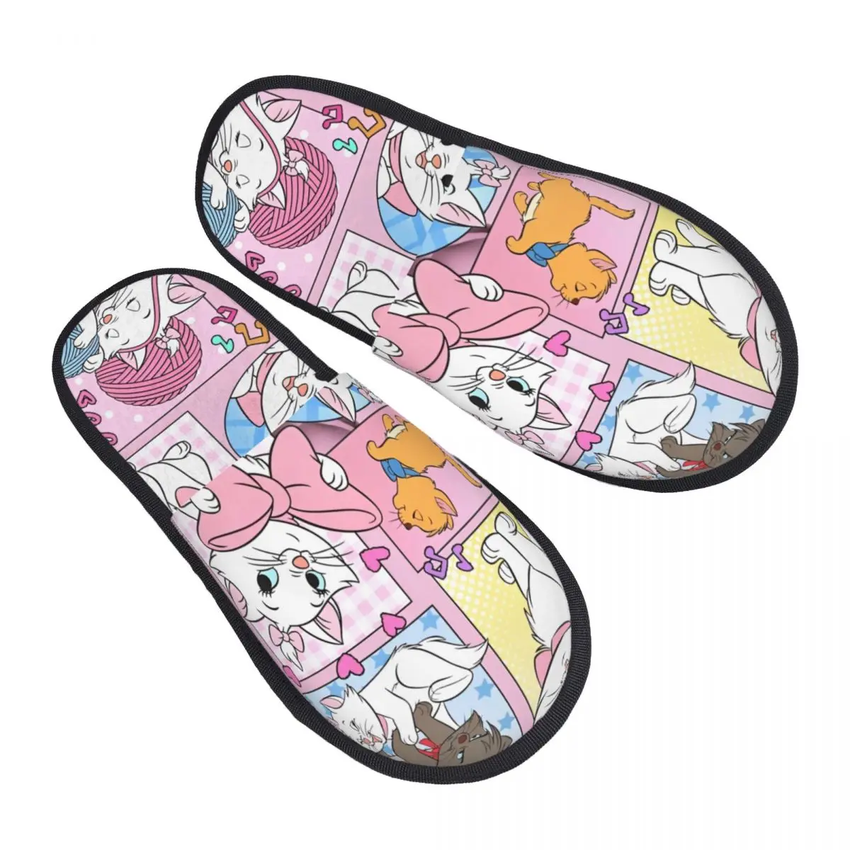 

Зимние тапочки Aristocats Marie Cat, аксессуары, домашние меховые тапочки, шлепанцы для спальни, мягкие нескользящие шлепанцы с героями мультфильмов