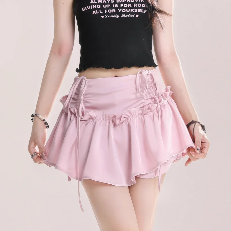 

Summer Japanese Fashion Kawaii Skirt Women 2000s Y2k Lolita Sweet A-line Skirt Female Hot Girls Sexy High Waist Mini Skirt