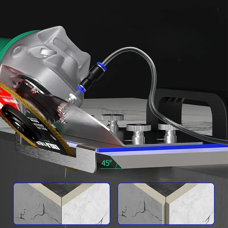 Imagem -03 - Chanfro de 45 Graus 100 tipo Suporte para Moedor de Ângulo Corte de Azulejo Cerâmico de Metal 45 ° Suporte de Corte de Canto para Ferramenta de Chanfradura de Telha Angular