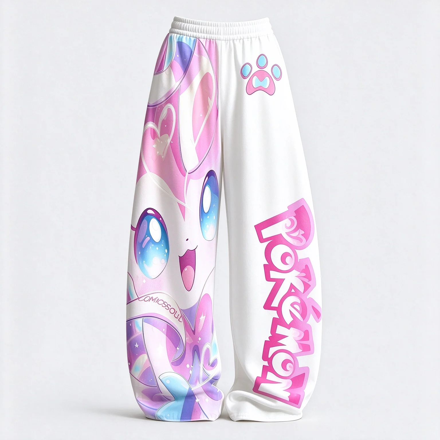 2026 Anime Pokémon Series Wide Leg Pants Men Women Breathable Comfortable Loose Fashionable Pants Streetwear Adults Children