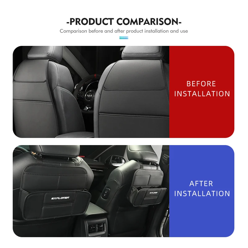 Car Seat Trunk Storage Bag Seat Back Organizer Mesh Pocket For Ford Focus mk2 mk3 mk4 Fiesta Ranger Mondeo S-MAX Kuga view 5