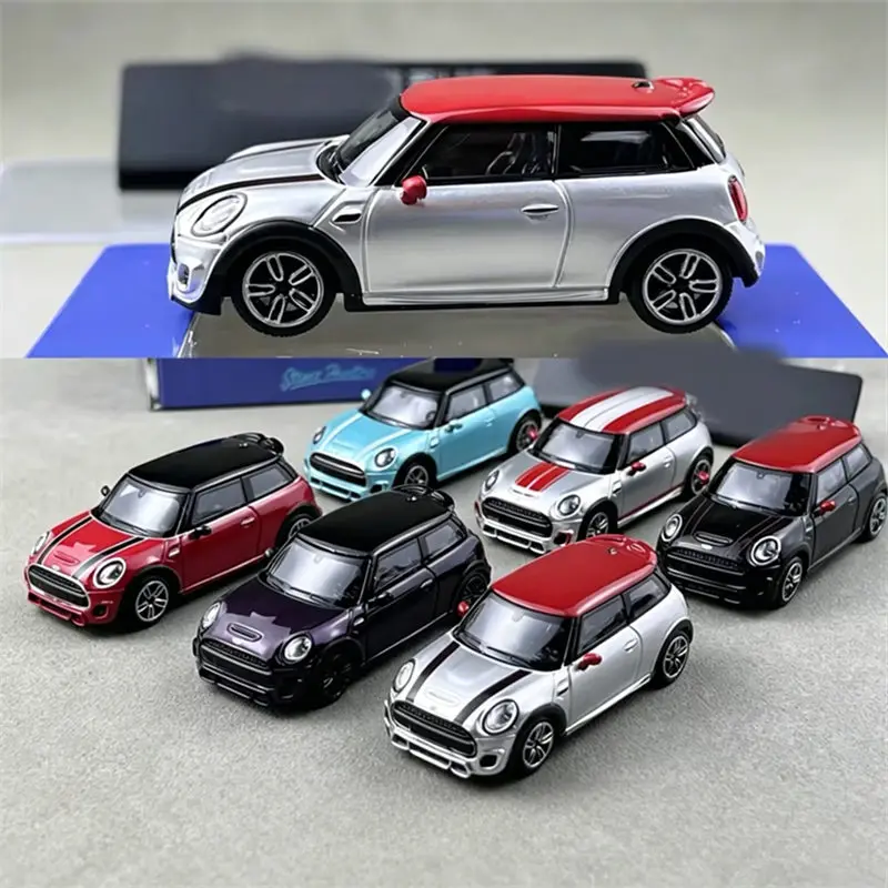1:64 Mini John Cooper Works JCWs F56 Legierung Sportwagen Modell Druckguss Metall Klassische Rennfahrzeuge Automodell Miniatur Maßstab Geschenk