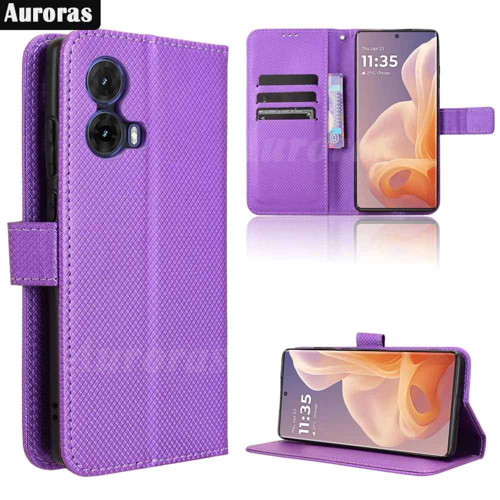 

For Moto G85 Flip Case Card Pocket Wallet Magnetic Fall Prevention Back Cover For Moto Edge 50 Pro Fusion Ultra S50 Neo Shell
