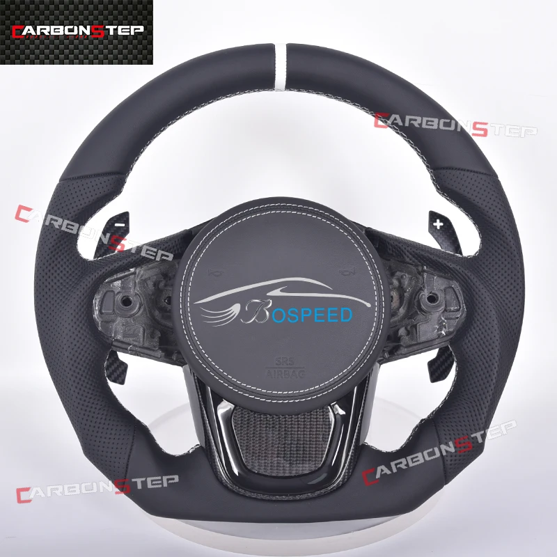 

For Toyota Supra A90 GR GR86 Prado 150 120 Hilux camry Mark X Corolla Racing Cars Sports Carbon Fiber Led Steering Wheel Custom