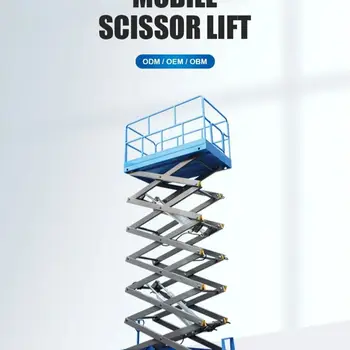 Qiyun Kinglift 모바일 가위 리프트, 6m 공중 작업 플랫폼 가위 리프트, 자동차 전기 리프트 건설 호이스트, 계단 등반