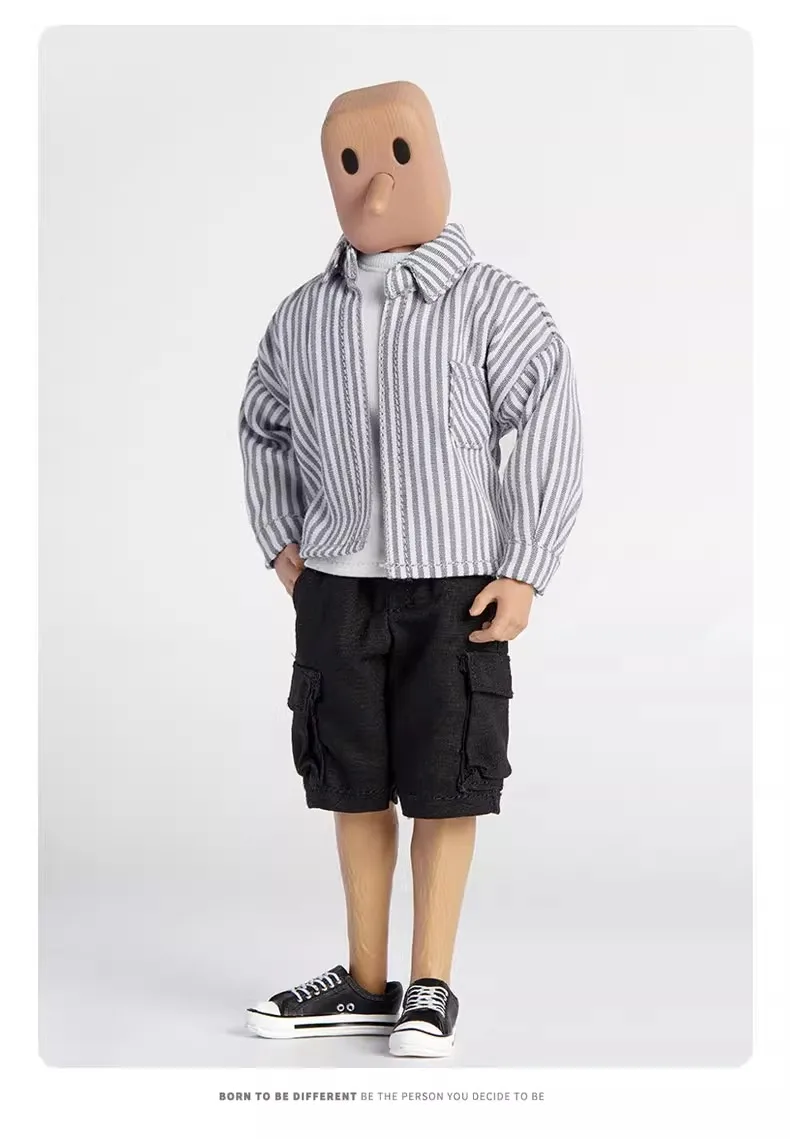 

Snail In Stock 1/12 Soldier Fashion Trendy Casual Checkered Striped Shirt Clothes Fit 6'' Action Figure Male Body Doll