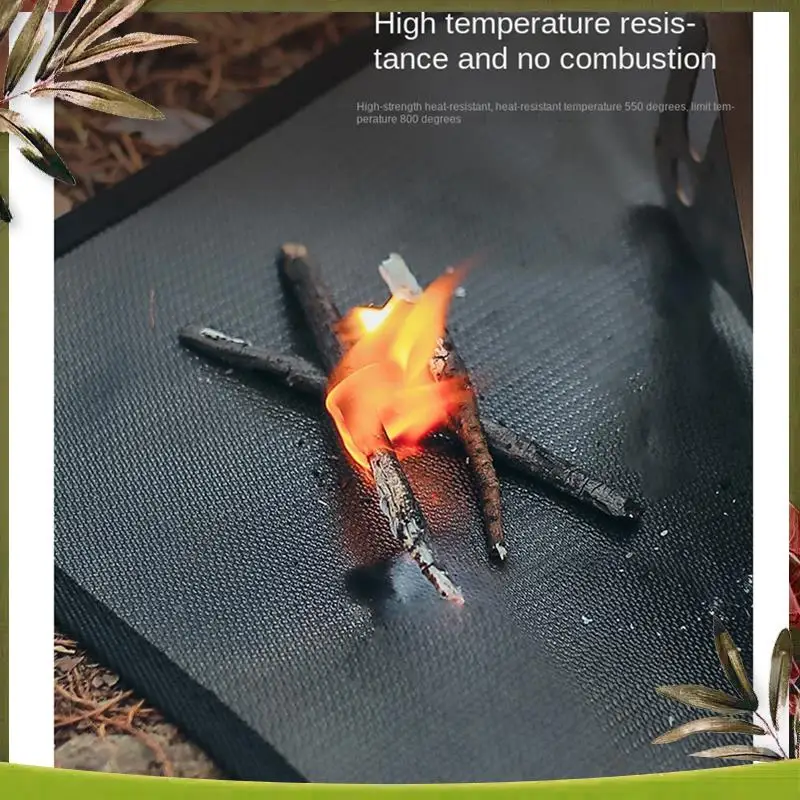 

Reliable-Large BBQ Mat, Outdoor Fireproof BBQ Mat, Black Bbq Grill Mat Perfect For Charcoal Grills, Gas Grills, Fryers And Smoke