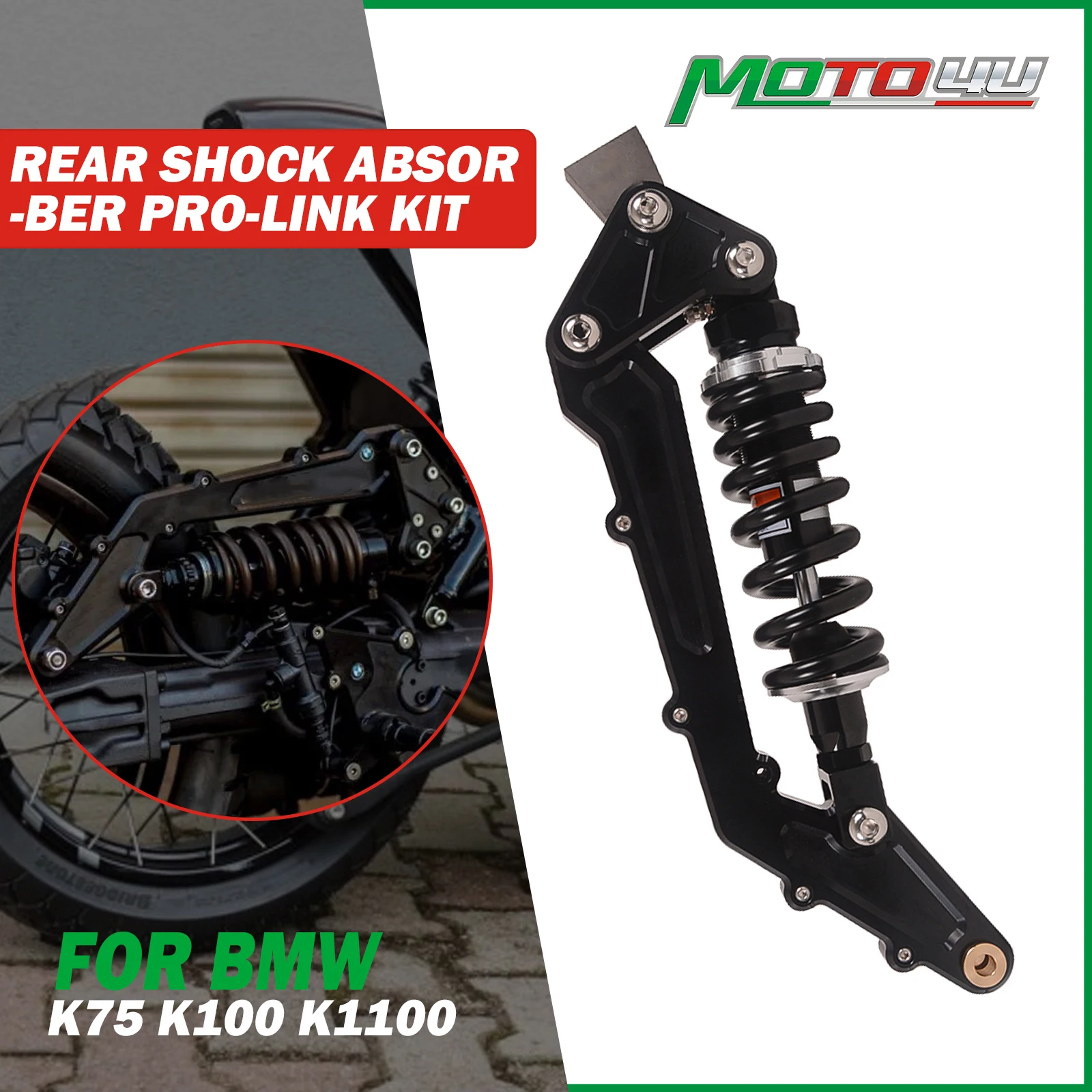 Amortecedor traseiro de alumínio pro-link kit para bmw k75 k100 k1100 suporte de assento da motocicleta modificado amortecimento ajustado cafe racer