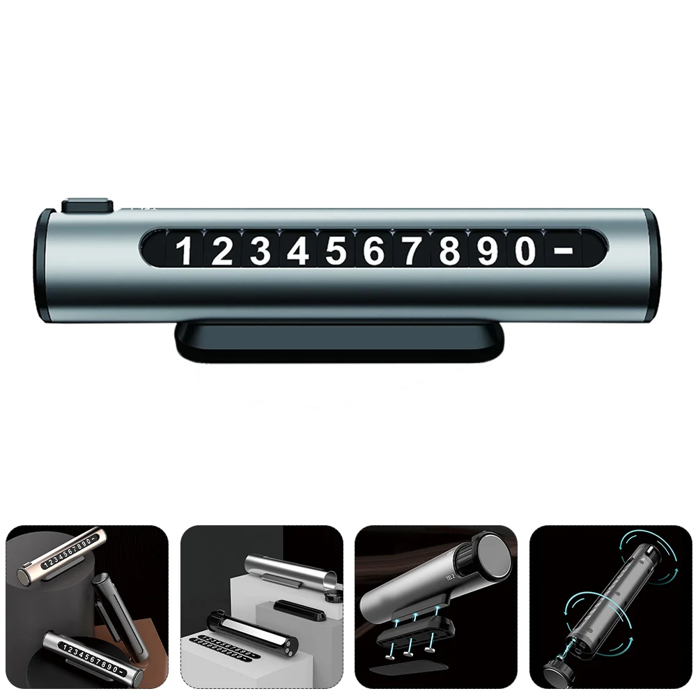 

Temporary Parking Sign for Phone Number Plate Hidden Card Luminous Universal Holder