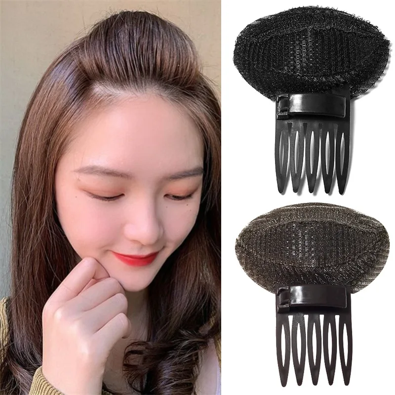 1/2/3/4pcs Invisible Fluffy Sponge Hair Clip Front Hair Line Volume Base Puff Cushion Hair Clips Bun Hair Styling Hair Accessory