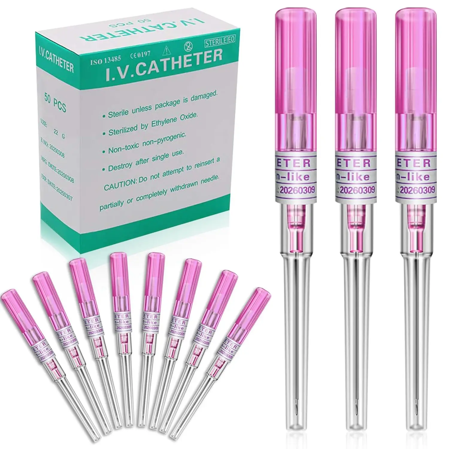 

5/10/20/50pcs Sterilized Piercing Needles 20G Catheter Needles Disposable Piercing Nose Lip Ear Eyebrow Body Piercing Needles