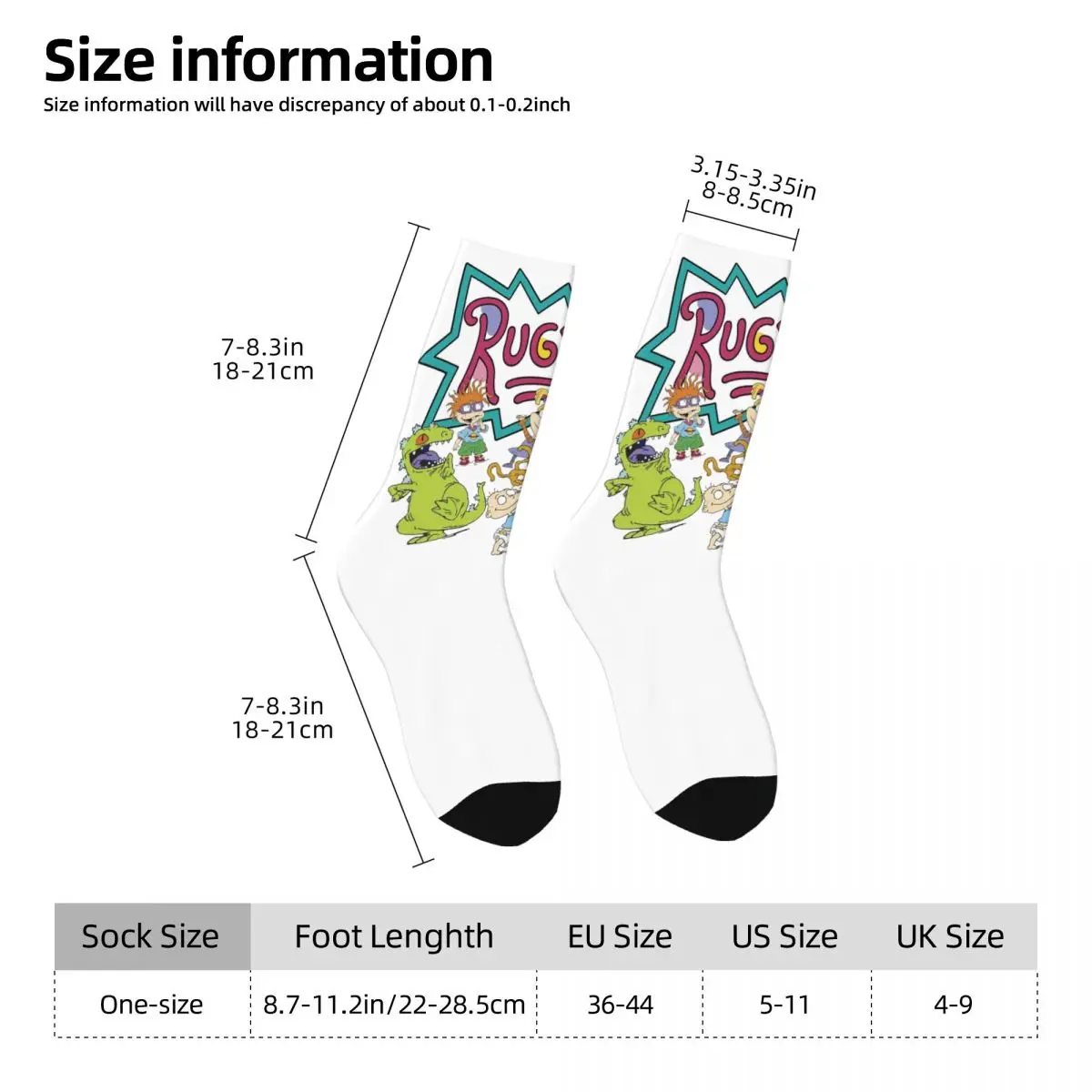 Reptar Socks Play Time Funny Stockings Women Men Breathable Running Sports Socks Winter Custom Non Slip Socks