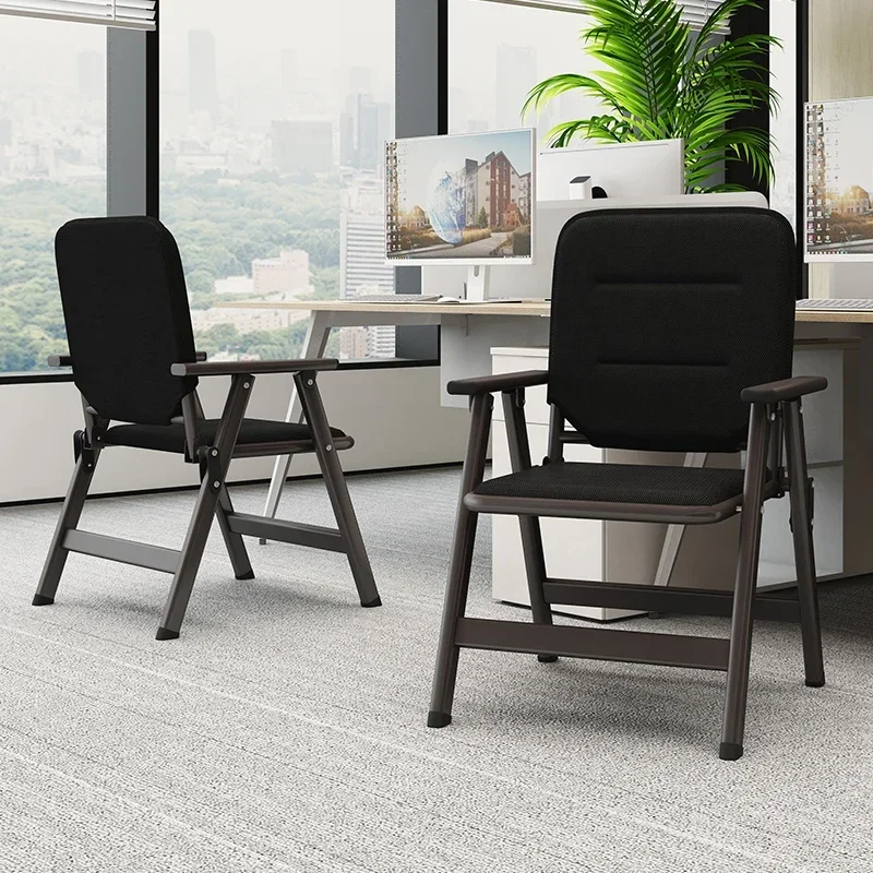 Office folding Portable mahjong chair Comfortable sedentary computer chair Backrest Conference room
