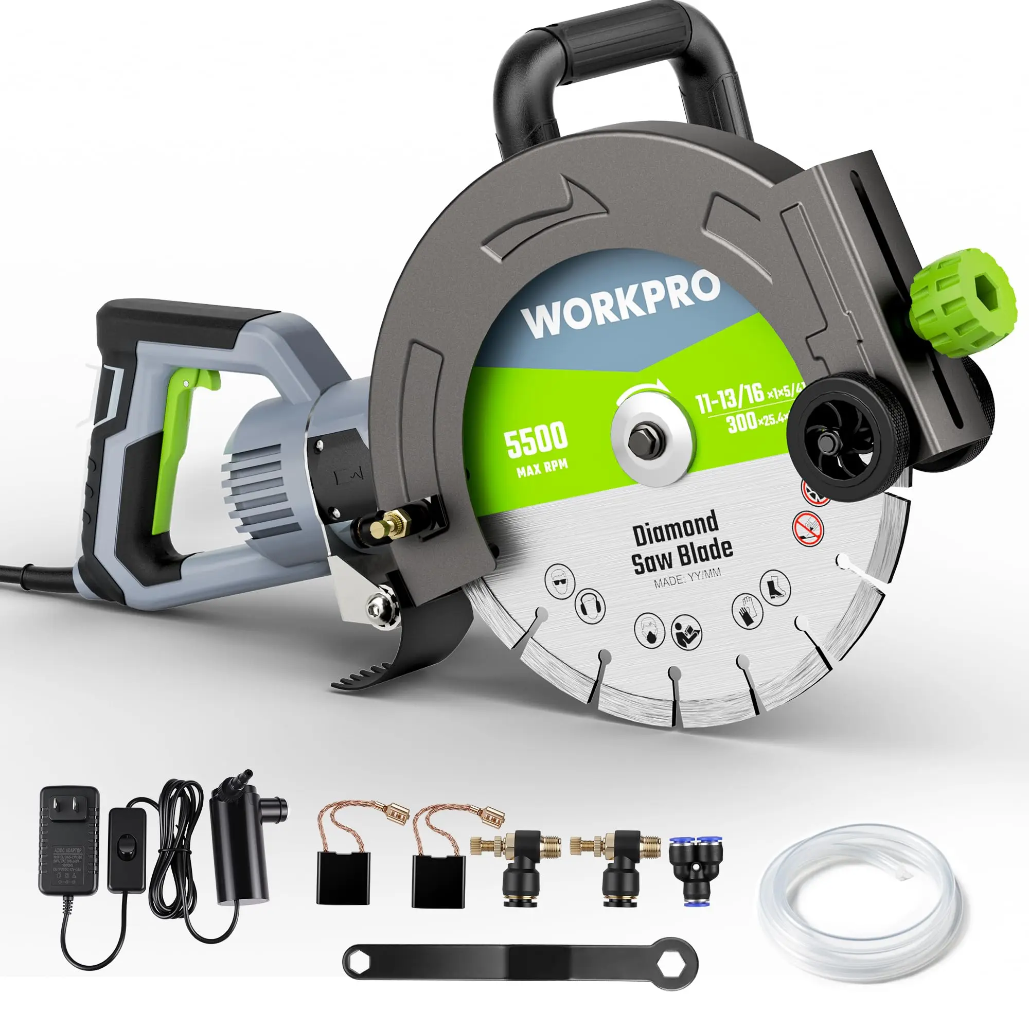 12 Inch Concrete Saw with Water Cutting, 4-1/2