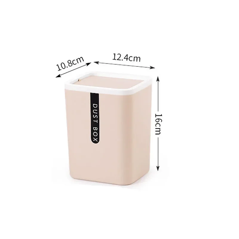 Creative Mini Small Waste Bin Desktop Garbage Basket Home Table Plastic Office Supplies Trash Can Dustbin Sundries Barrel Box