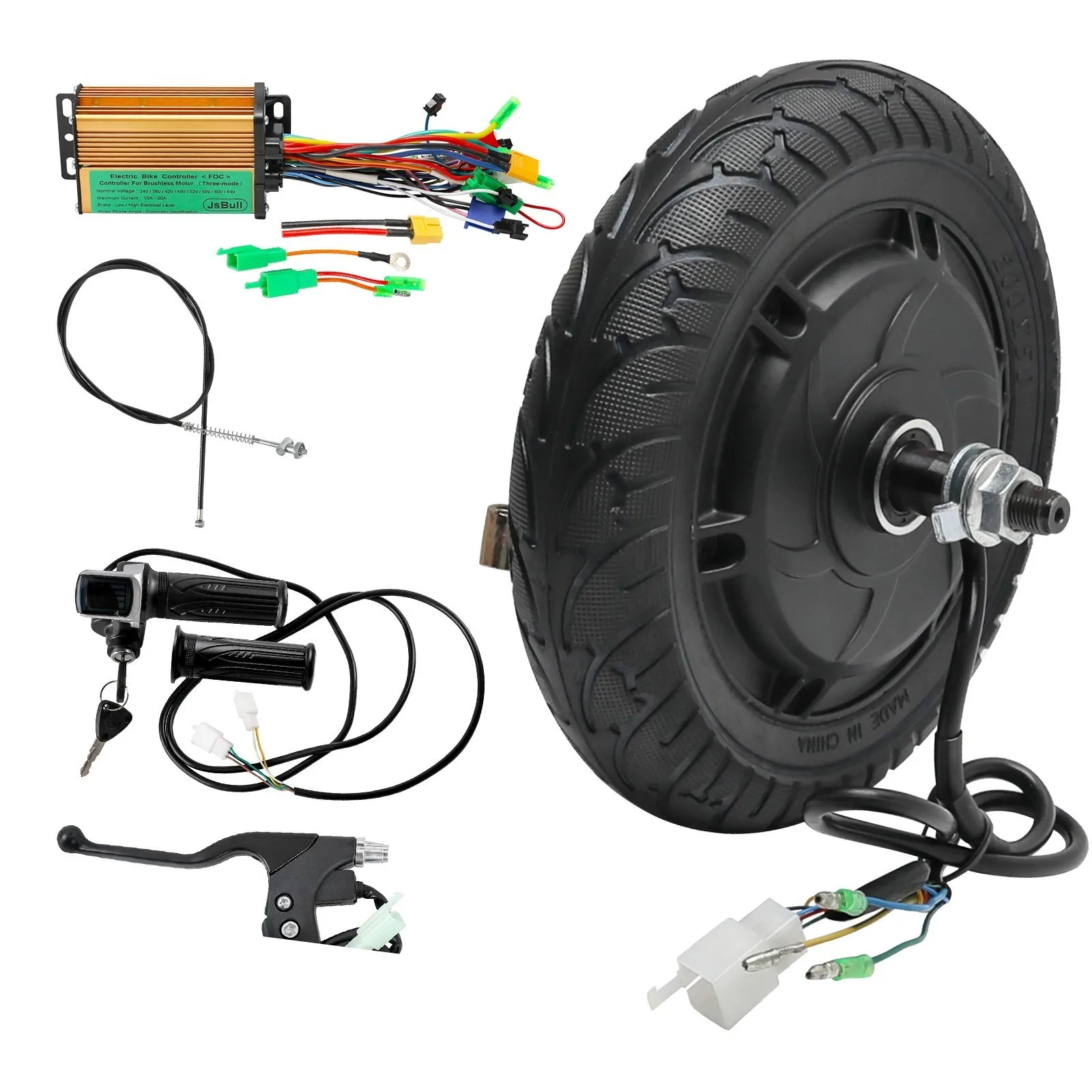 Rear Wheel 24V 350W Brushless Hub Motor Kit 8 inch Wheel Motor Controller Electric Scooter Off-Road Use Only
