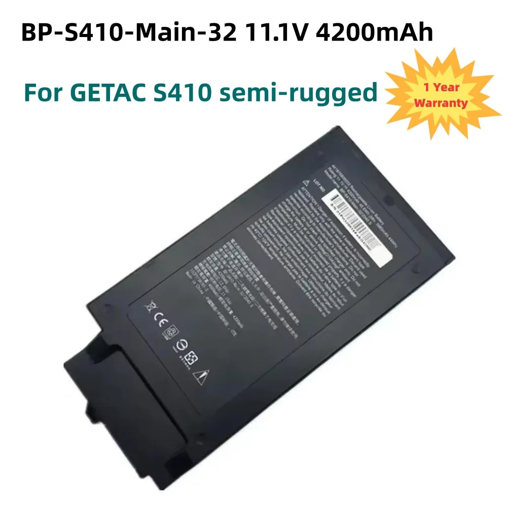 

11.1V 4200mAh BP-S410-2nd-32/2040 S BP-S410-Main-32/2040 S for GETAC S410 semi-rugged notebook