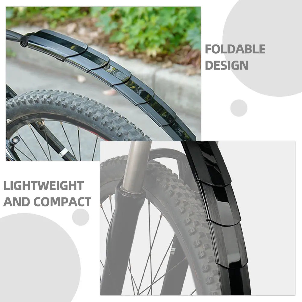 Adjustable Foldable Bicycle Mudguard Set – Universal Splashproof Fender for Mountain and Road Bikes