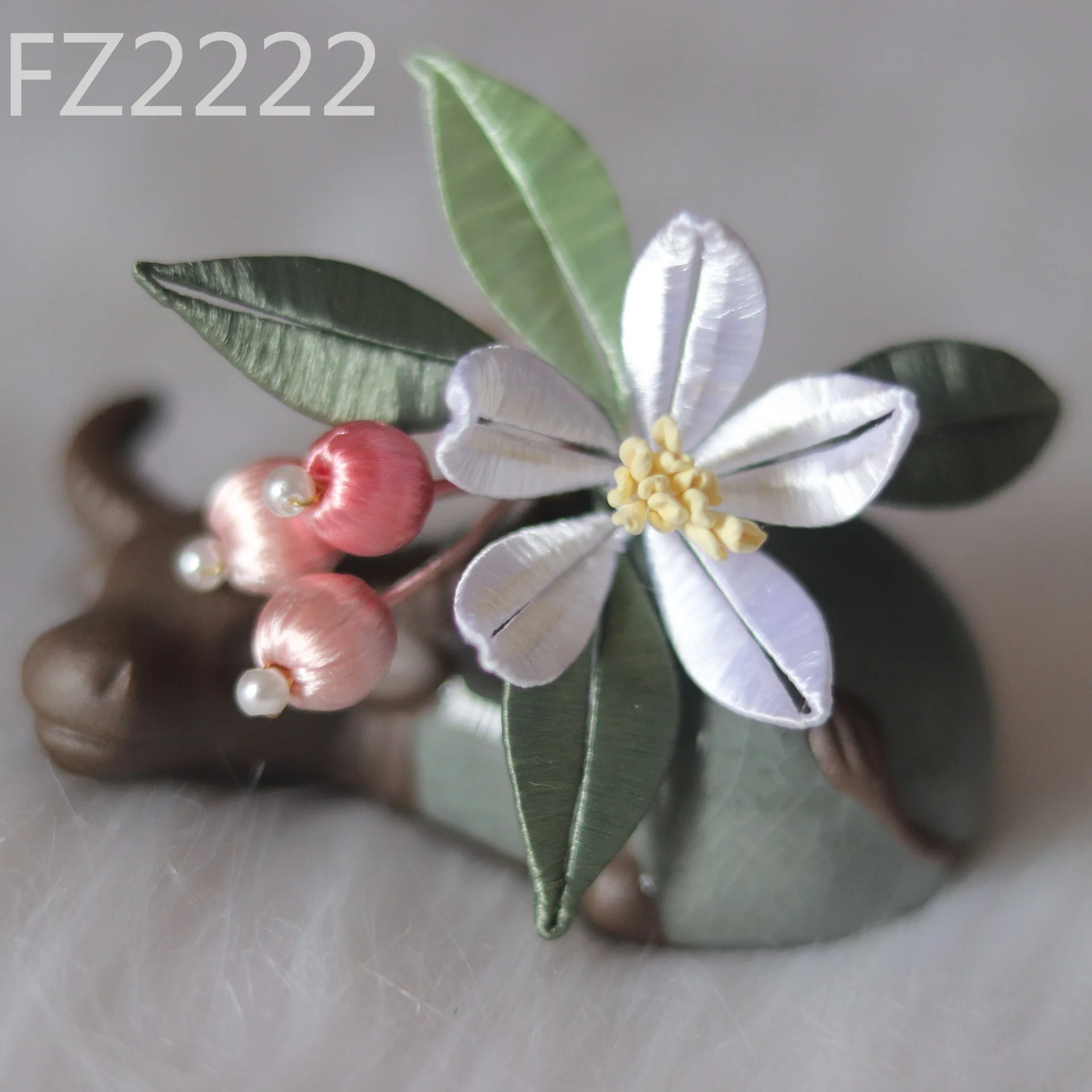 Wrapped Gardenia Small Berry Flower Hairpin Hair Accessories Antique Hairpin Retro National Style Hairpin Accessories