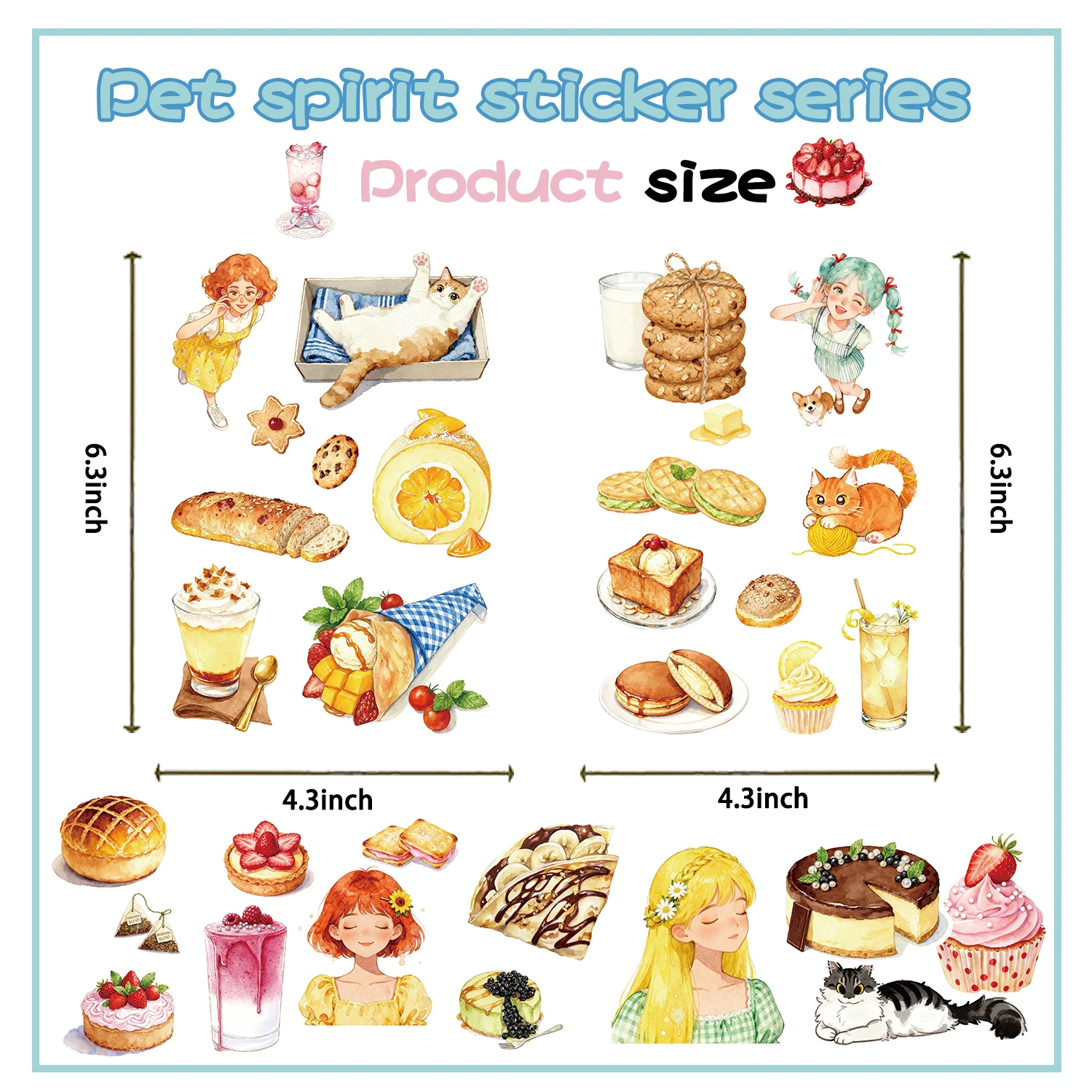 8/16/24pcs 프랑스 컨트리 디저트 얼굴 만들기 퍼즐 스티커 나만의 DIY 게임 만화 직소 퍼즐 교육용 장난감 선물