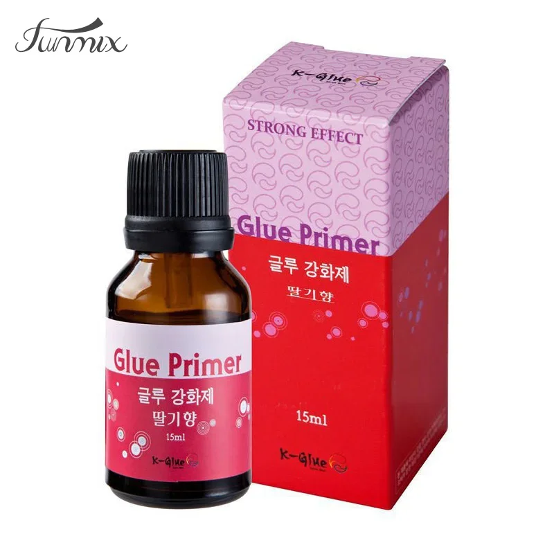 Import Brand 15ml/bottle Eyelash Glue Primer For Individual Fake Eyelashes Extension Primer Application Strawberry Scent