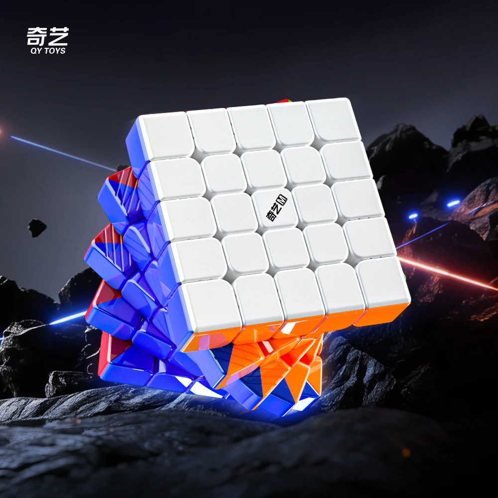 [JudyCube] Qiyi M Pro 5x5 Core Magnetic UV Magic Cube Stickerless Professional Fidget Toys Qiyi 5x5 M Pro UV
