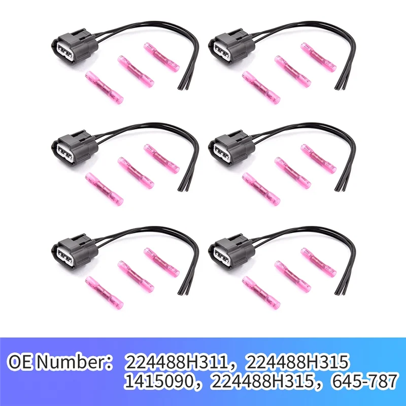 

6 шт. вилка жгута проводов катушки зажигания для Nissan Armada Frontier Altima 224488H311,224488H315,1415090,224488H315,645-787 Запчасти-A5