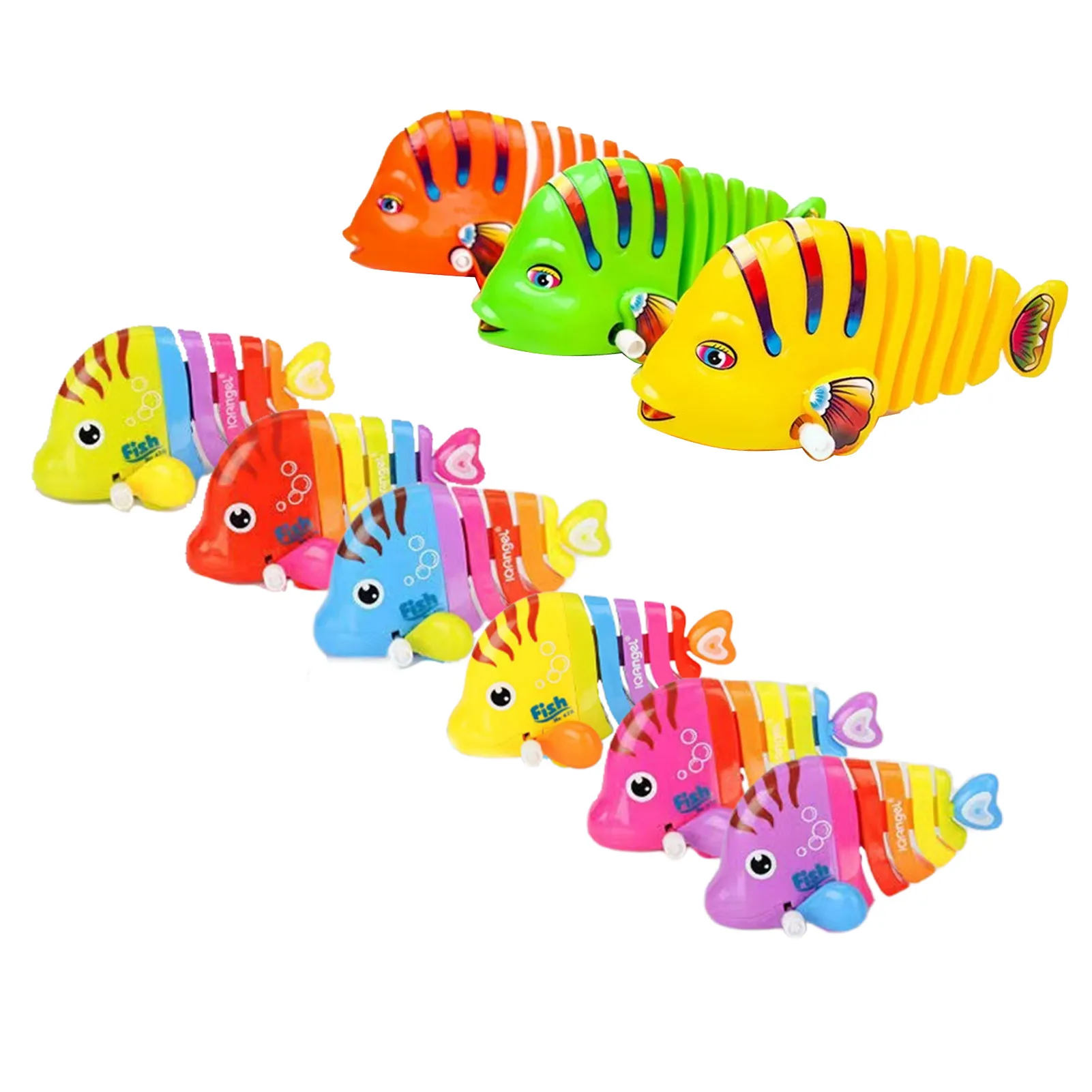 1Pcs Cute Cartoon Bath Fish Wind Up Toys Classic Bathtub Tub Toy Newborn Spring Toys For Children