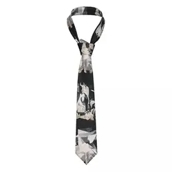 Pablo picasso guernica gravatas masculino casual poliéster 8 cm largo surrealismo arte pescoço laços para homem ternos acessórios cravat festa